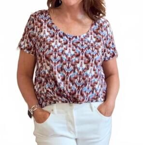 NEW VIERECK catch short sleeve top in accord